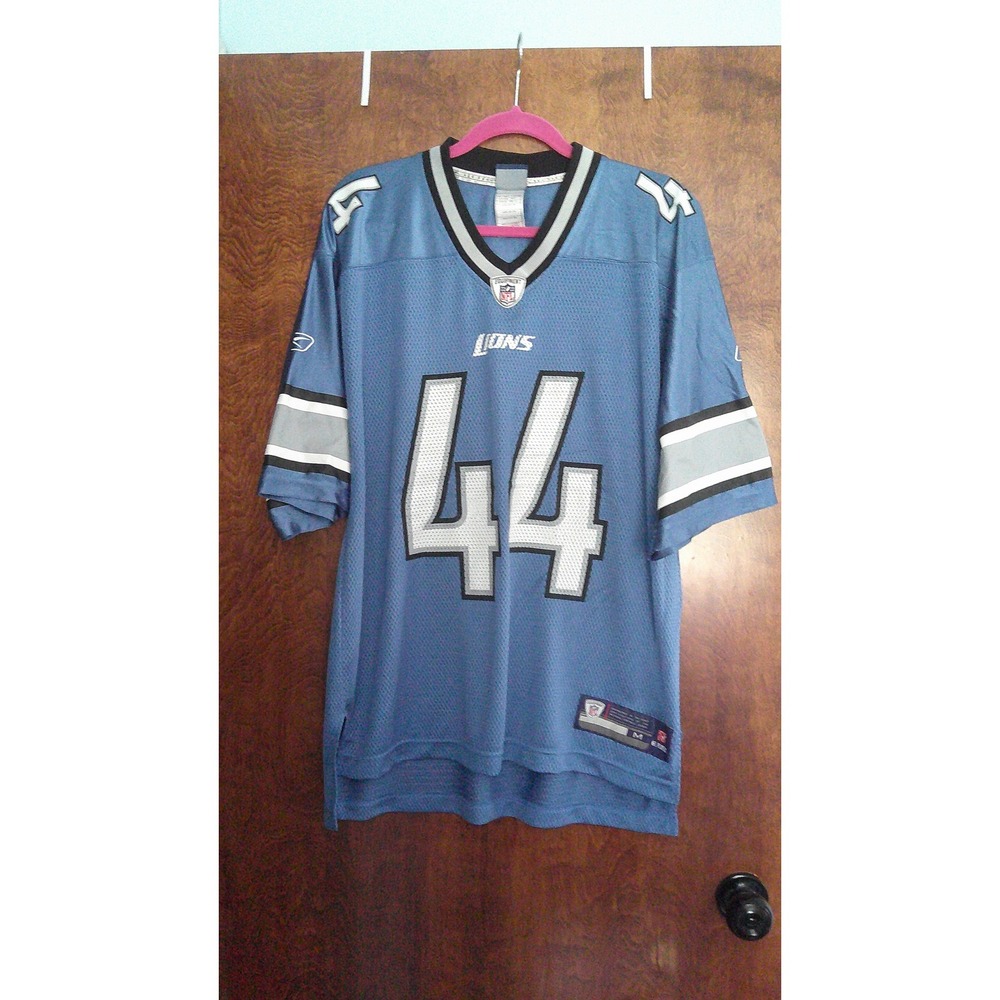 Reebok Football Jersey Mens Medium Blue Detroit Lions Jahvid Best 44